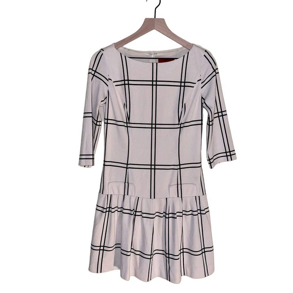 RED SAKS FIFTH AVE office wear drop waist mini dress 4